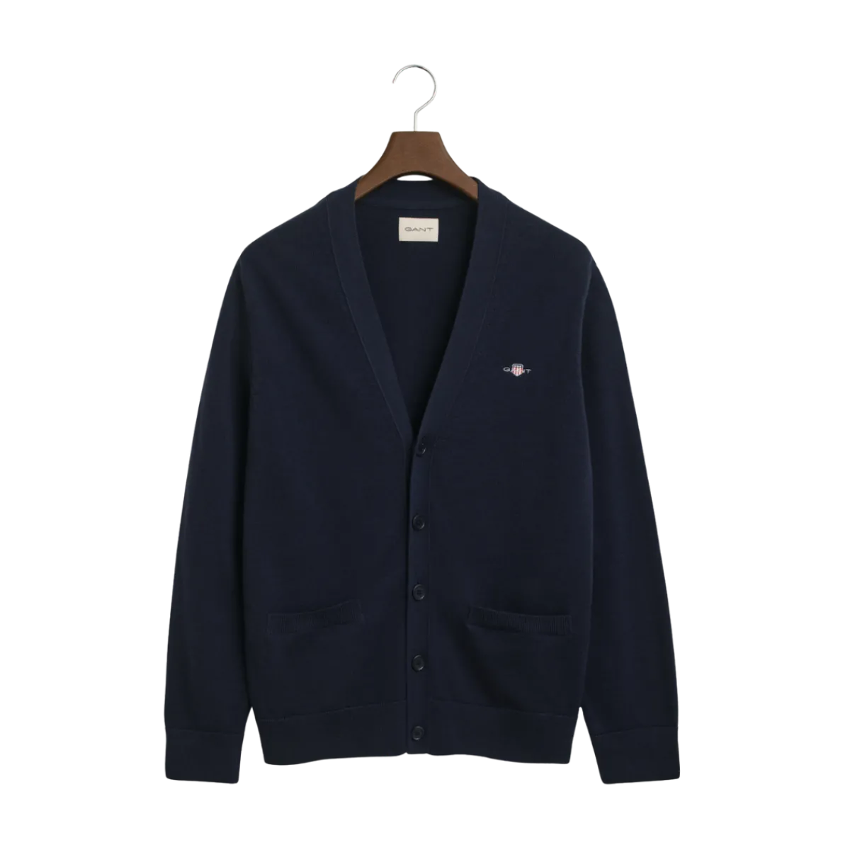 New Gant Casual Cotton Cardigan - 433 Evening Blue