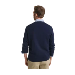 New Gant Casual Cotton Cardigan - 433 Evening Blue