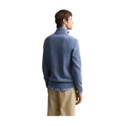 Outlet Gant Caua Cotton Hafzip - Denim Bue Meange