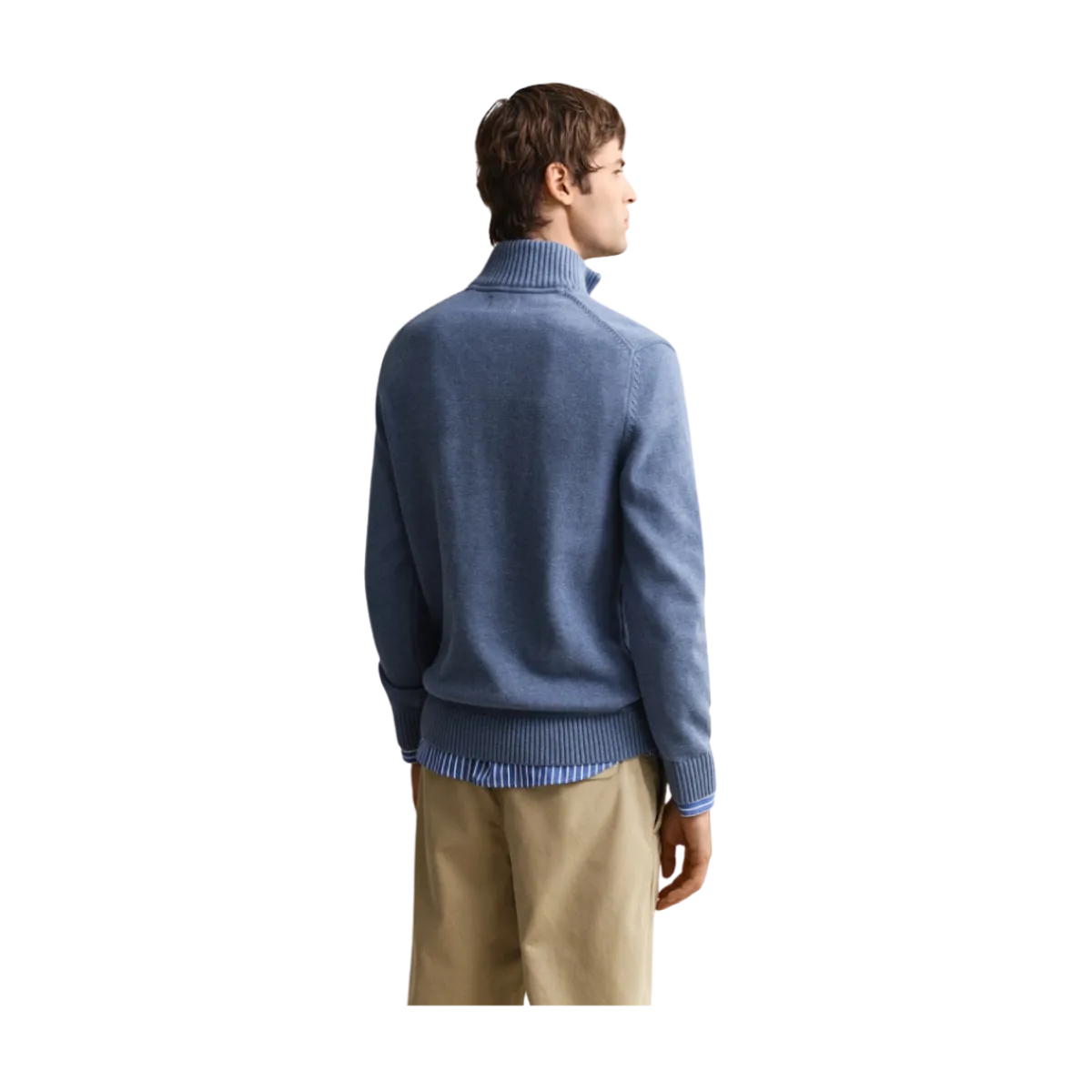 Outlet Gant Caua Cotton Hafzip - Denim Bue Meange