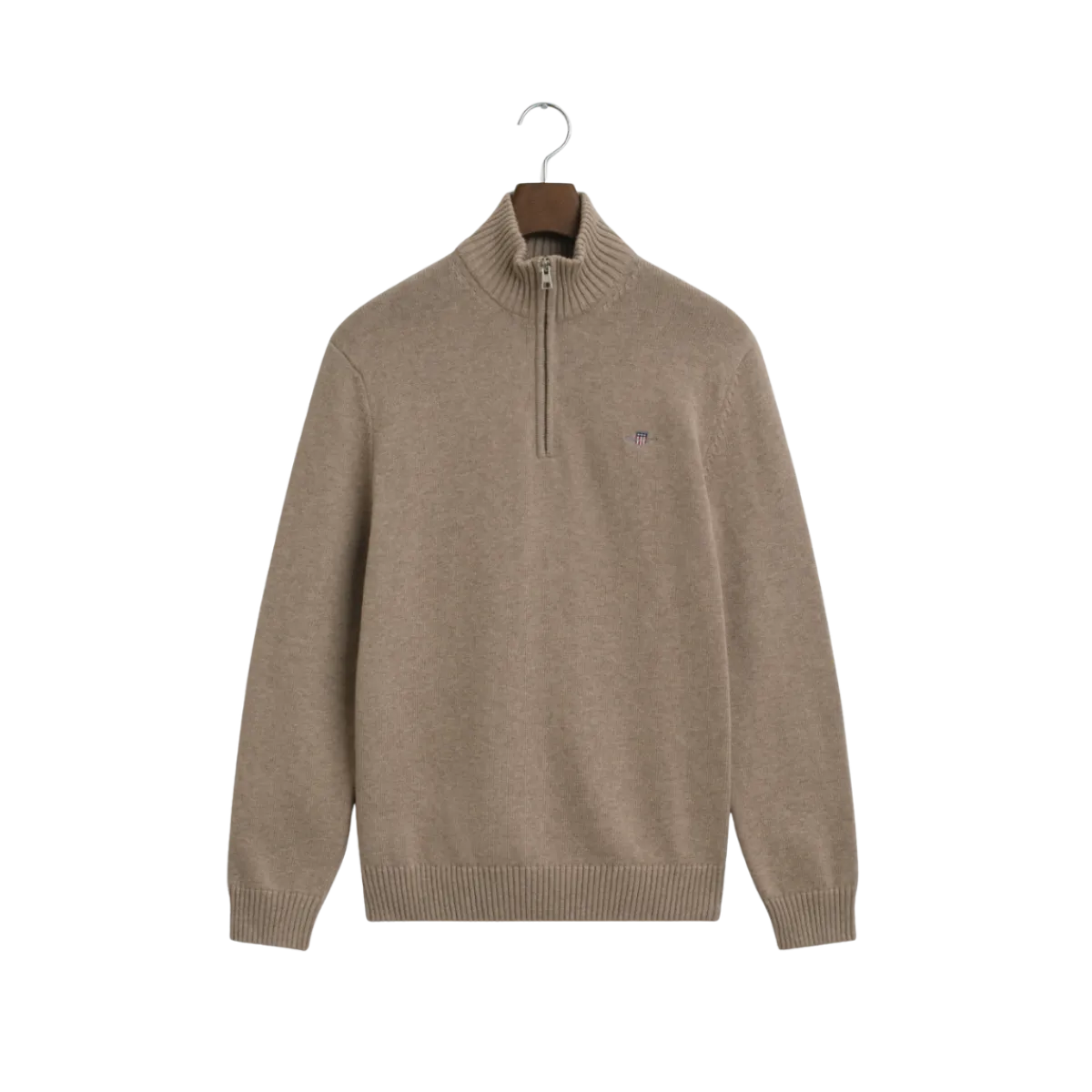 New Gant Caual Cotton Halfzip - DK. and Melange
