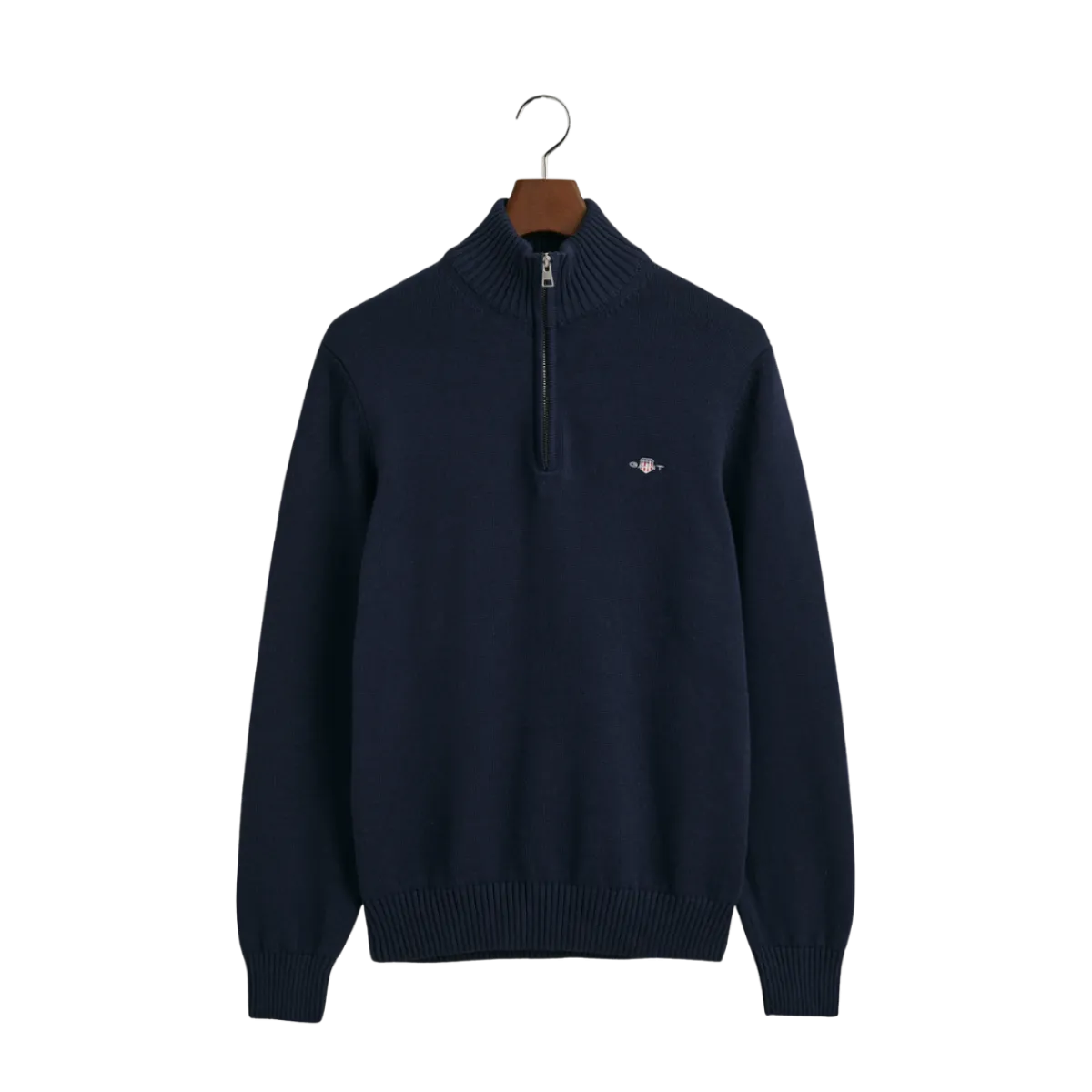 Outlet Gant Caua Cotton Hafzip - Evening Bue