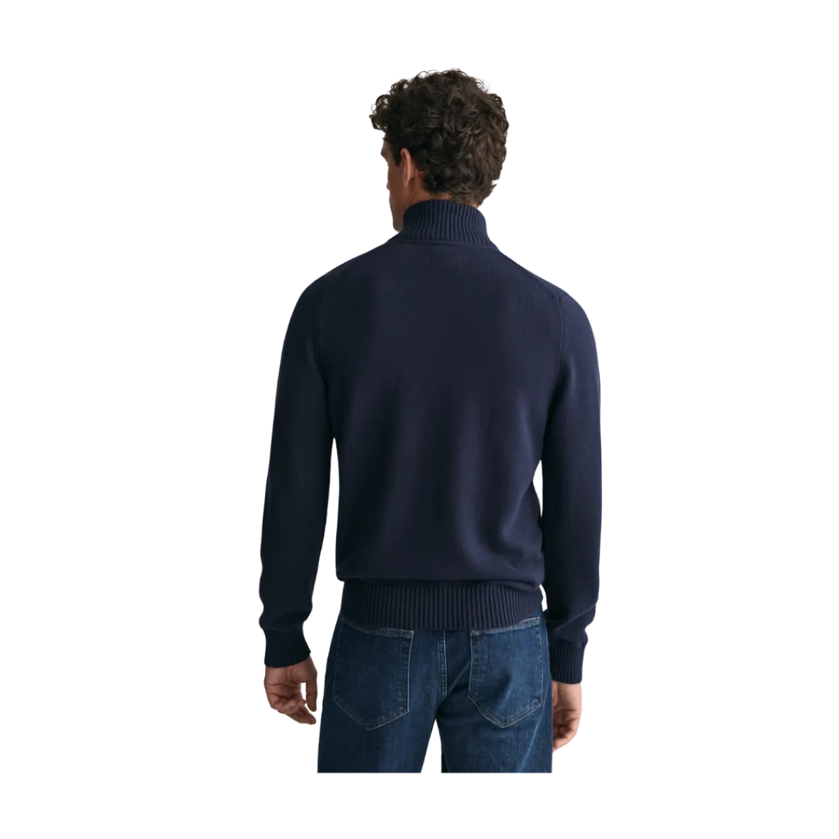 Outlet Gant Caua Cotton Hafzip - Evening Bue