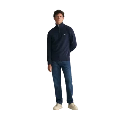 Outlet Gant Caua Cotton Hafzip - Evening Bue