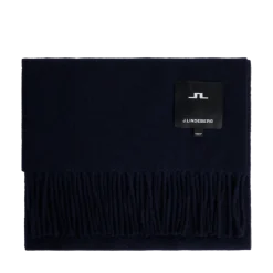 Online J.Lindeberg Champ Solid Wool Scarf - Navy
