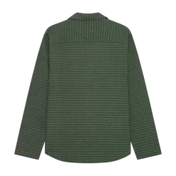 Clearance Les Deux Check Seersucker Overshirt - Pine Green