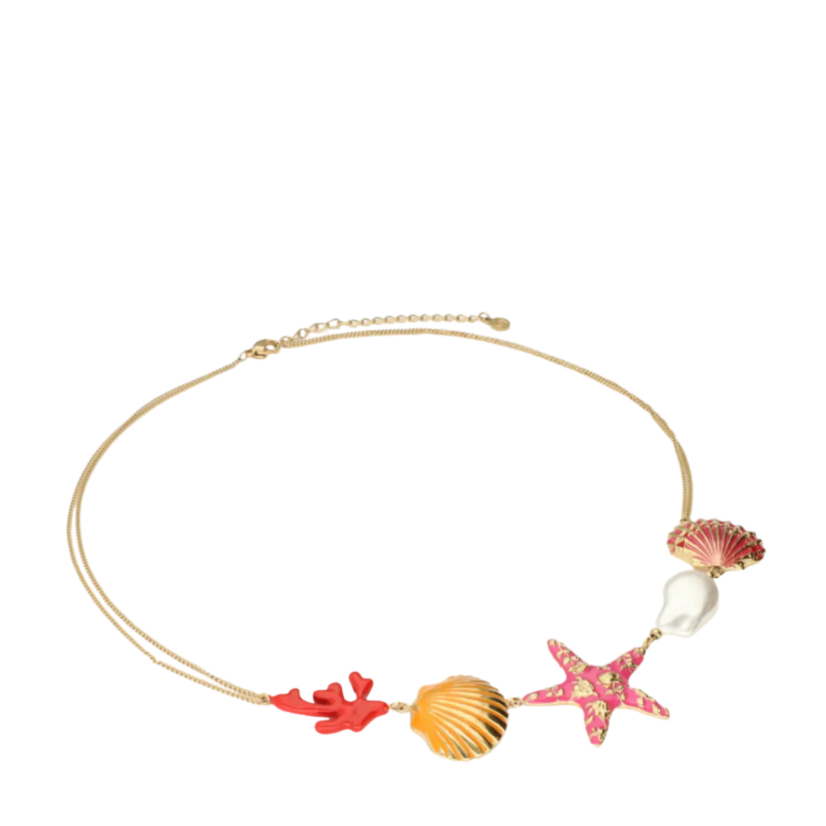 Discount My Jewellery Ciao Necklace with Shells and Pearl - Gold