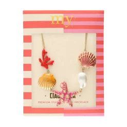 Discount My Jewellery Ciao Necklace with Shells and Pearl - Gold