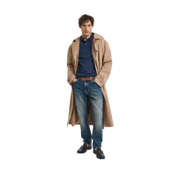 Hot Gant Classic Cotton V-Neck - Dark Jeansblue Melange