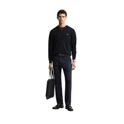 Hot Gant Classic Cotton V-Neck - Evening Blue