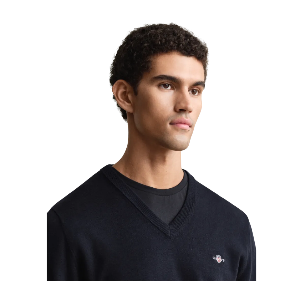 Hot Gant Classic Cotton V-Neck - Evening Blue
