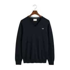 Hot Gant Classic Cotton V-Neck - Evening Blue