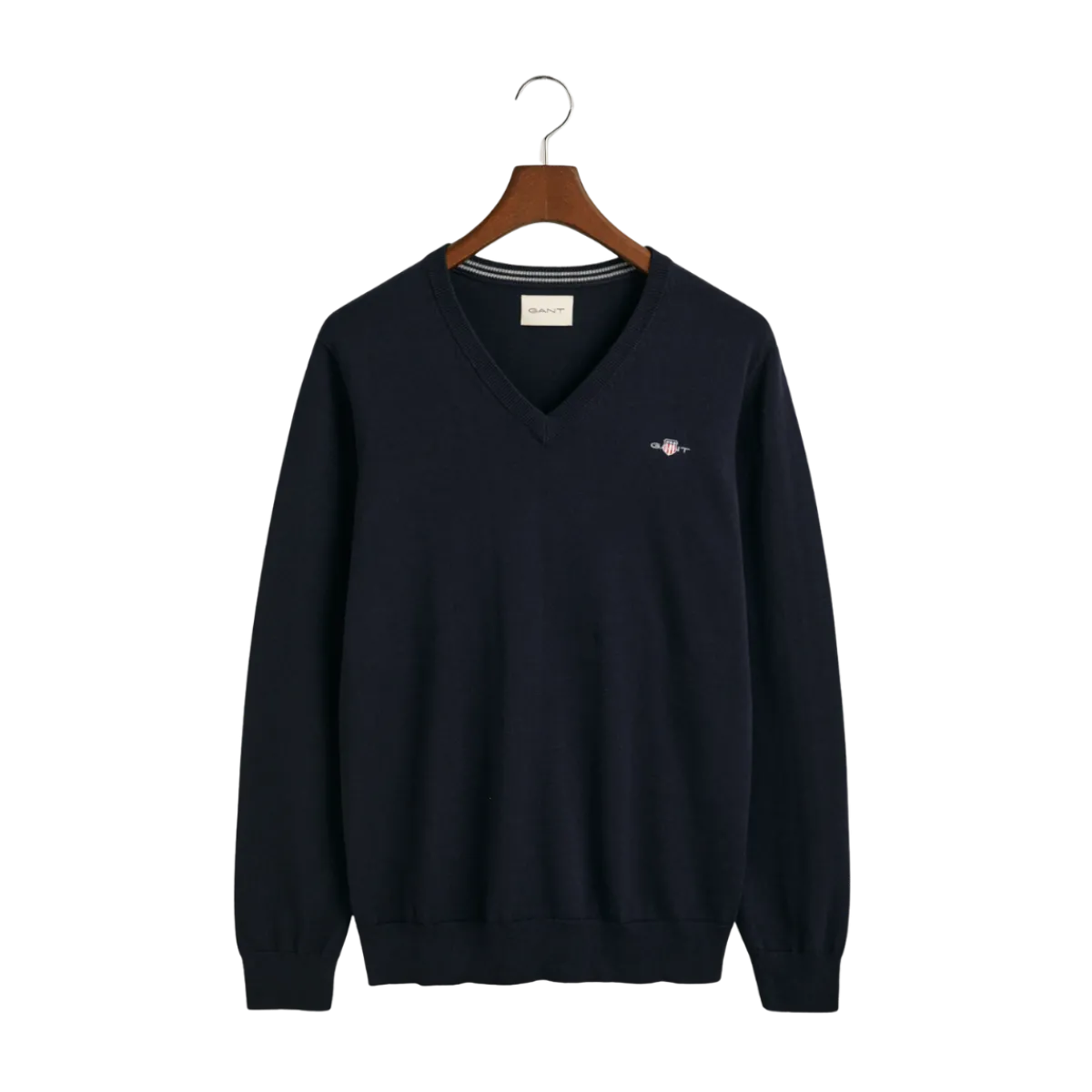 Hot Gant Classic Cotton V-Neck - Evening Blue