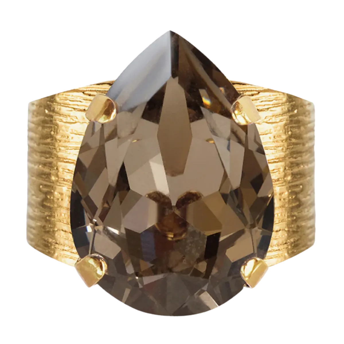 Sale Caroline Svedbom Classic Drop Ring Gold - Greige