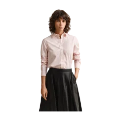 Online Gant Classic Poplin Stripe Shirt - 647 Apricot Pink