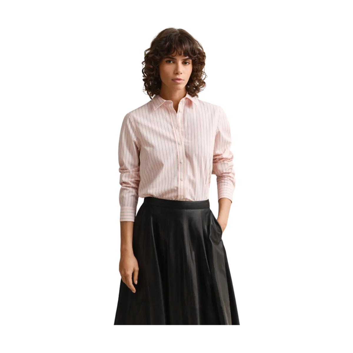 Online Gant Classic Poplin Stripe Shirt - 647 Apricot Pink