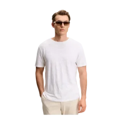 New J.Lindeberg Coa Linen Tee - White