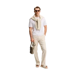 New J.Lindeberg Coa Linen Tee - White