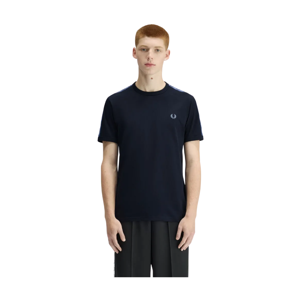 Hot Fred Perry Contrat Tape Ringer Tee - Navy