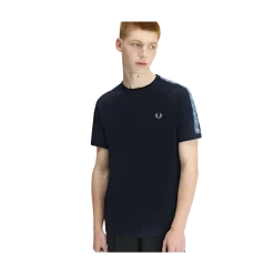 Hot Fred Perry Contrat Tape Ringer Tee - Navy