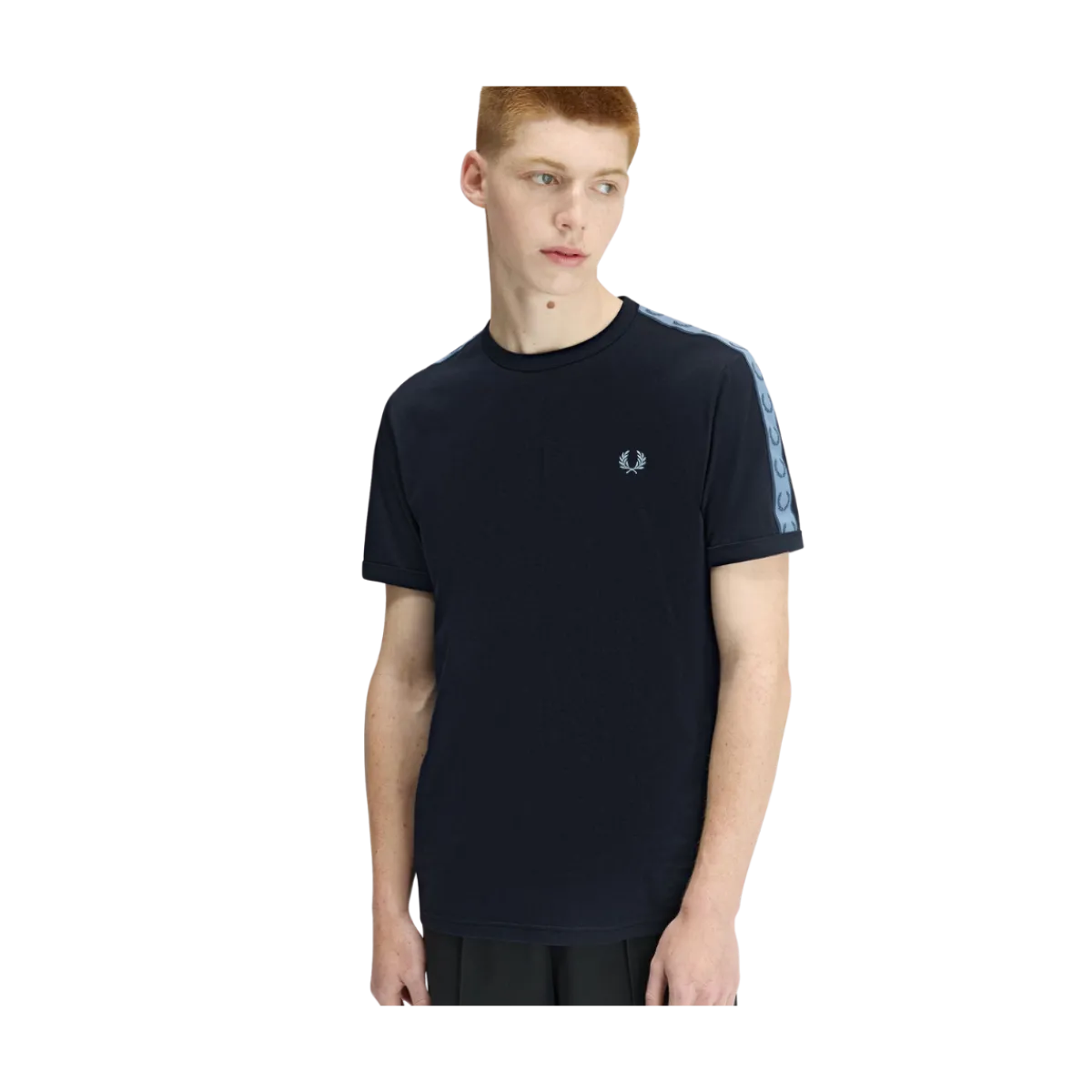Hot Fred Perry Contrat Tape Ringer Tee - Navy