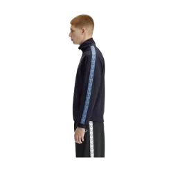 Clearance Fred Perry Contrat Tape Track Jacket - Navy
