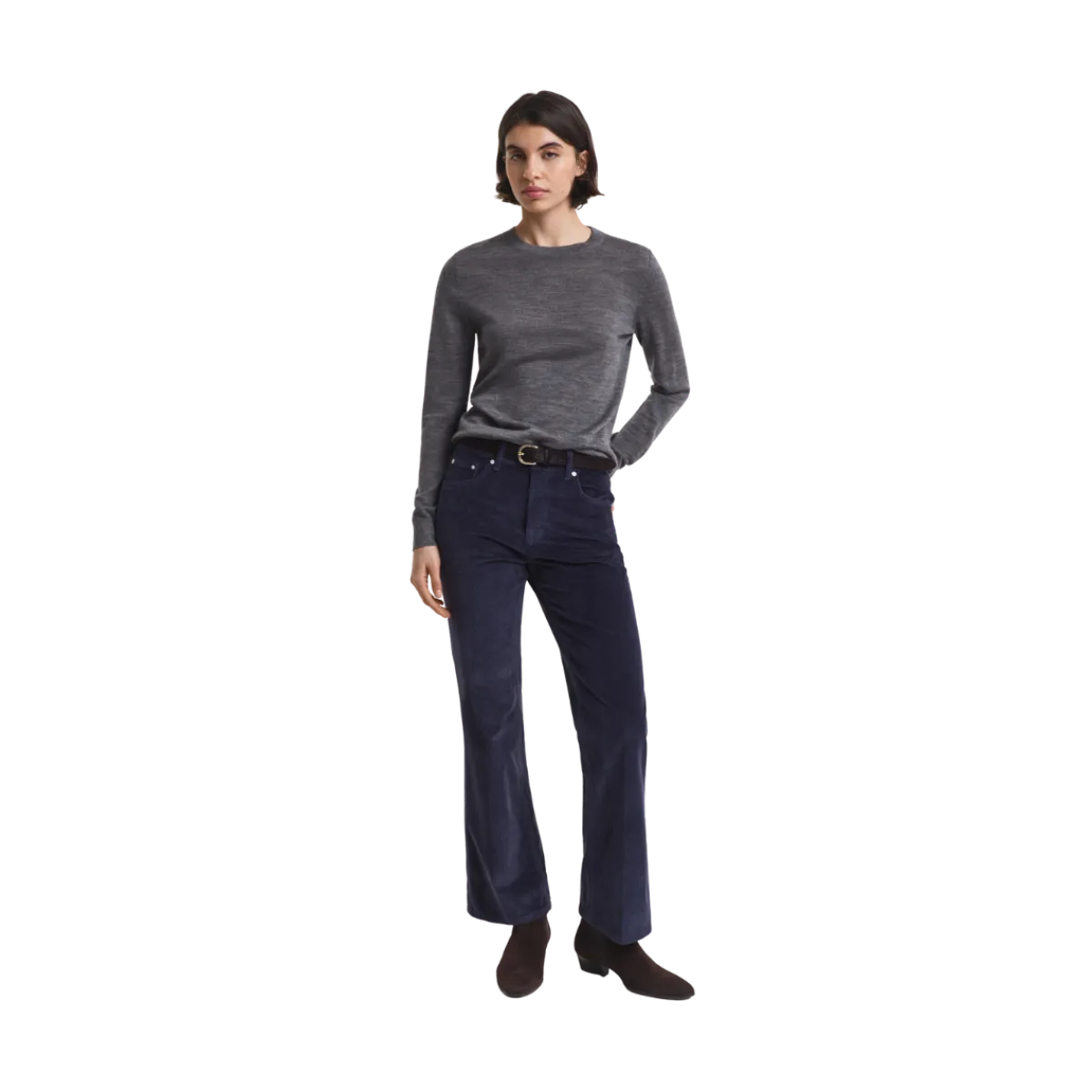 New Gant Corduroy Flare Jeans - Evening Blue
