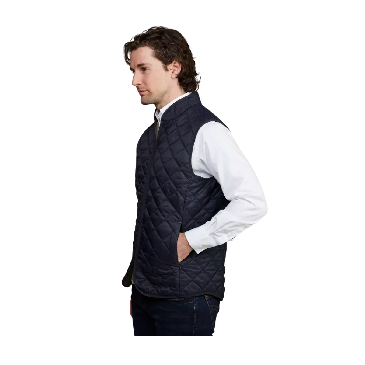 Sale Hansen & Jacob Coredo Quited Vest - Navy