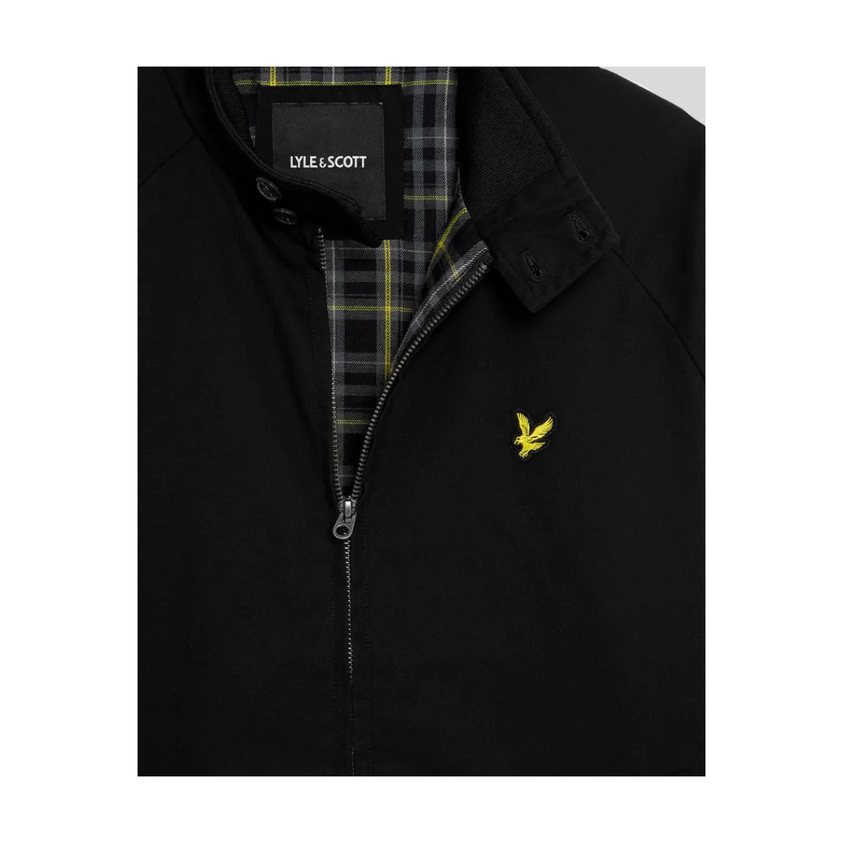 Outlet Lyle & Scott Cotton Harrington Jacket - Jet Back
