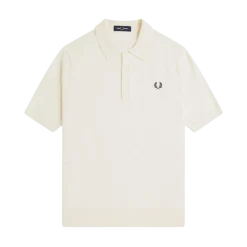 Discount Fred Perry Cotton Knitted hirt - Ecru