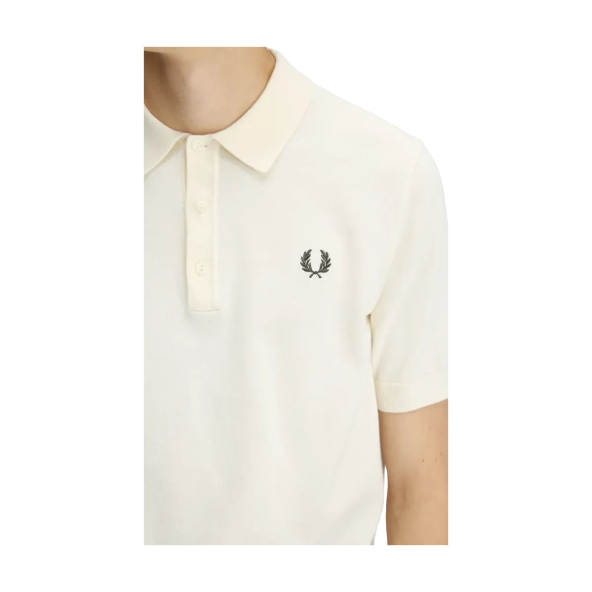 Discount Fred Perry Cotton Knitted hirt - Ecru