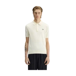 Discount Fred Perry Cotton Knitted hirt - Ecru