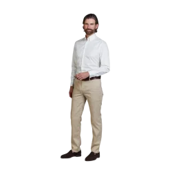 Sale Hansen & Jacob Cotton/Linen Stretch Chino - Beige