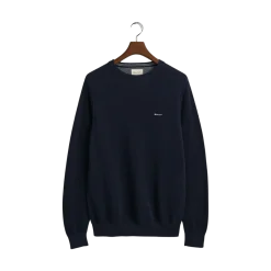 Gant Cotton Pique C-Neck - Blue