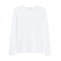 New Filippa K Cotton Stretch ong Seeve - White