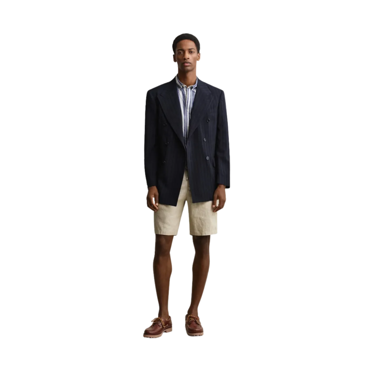 Hot Gant Cotton Voie tripe hirt - 432 Rich Navy
