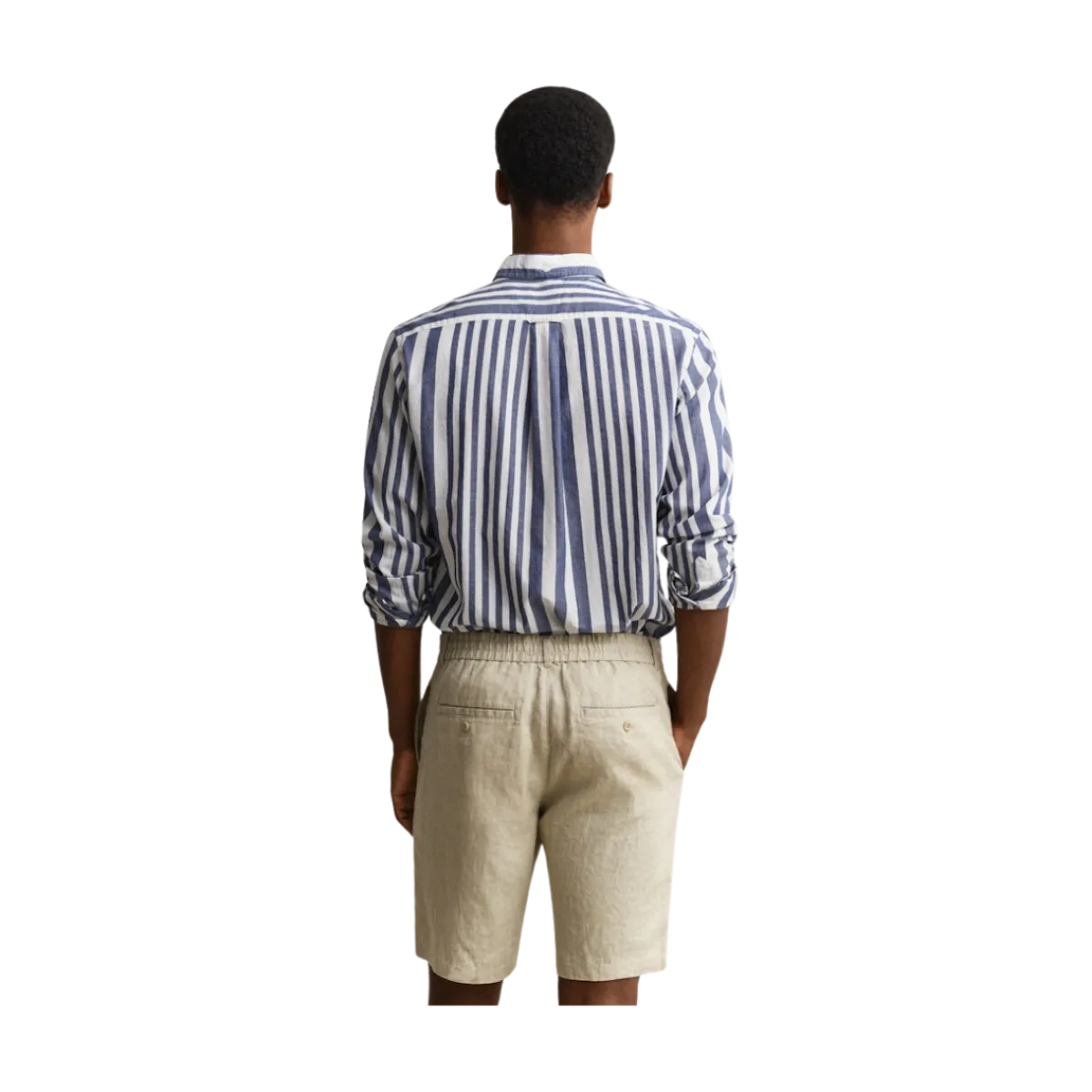 Hot Gant Cotton Voie tripe hirt - 432 Rich Navy