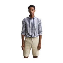 Hot Gant Cotton Voie tripe hirt - 432 Rich Navy