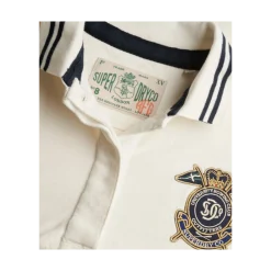 Discount Superdry Crest Rugby Top - Off White