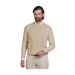 Clearance Hansen & Jacob Crew Neck Cabe Knit - Sand