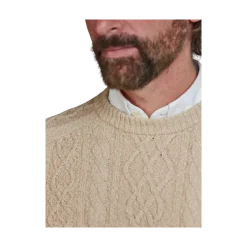 Clearance Hansen & Jacob Crew Neck Cabe Knit - Sand