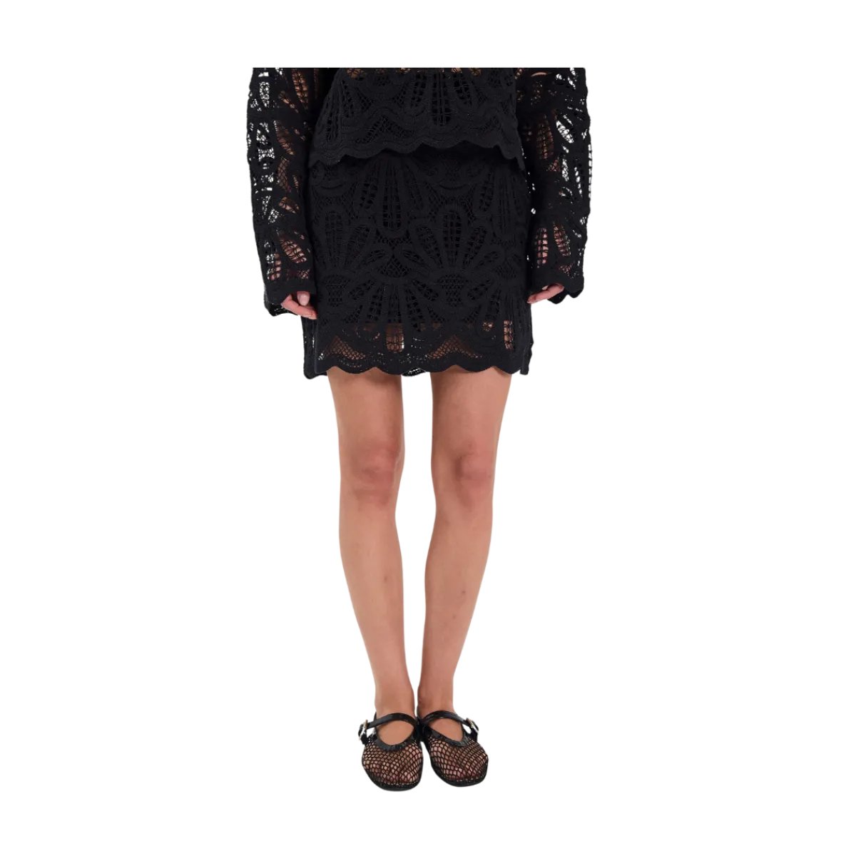 Sale Norr Cristal Skirt - Black