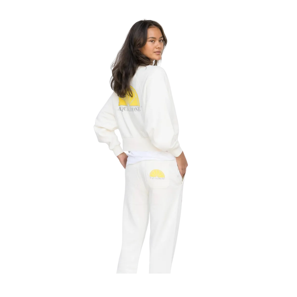 Acqua Limone Cropped Ivy Sweater - Off White