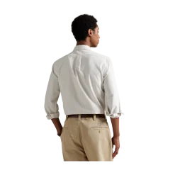 Online Polo Ralph Lauren Cutom Fit triped Oxford hirt - Coatal Beige/White