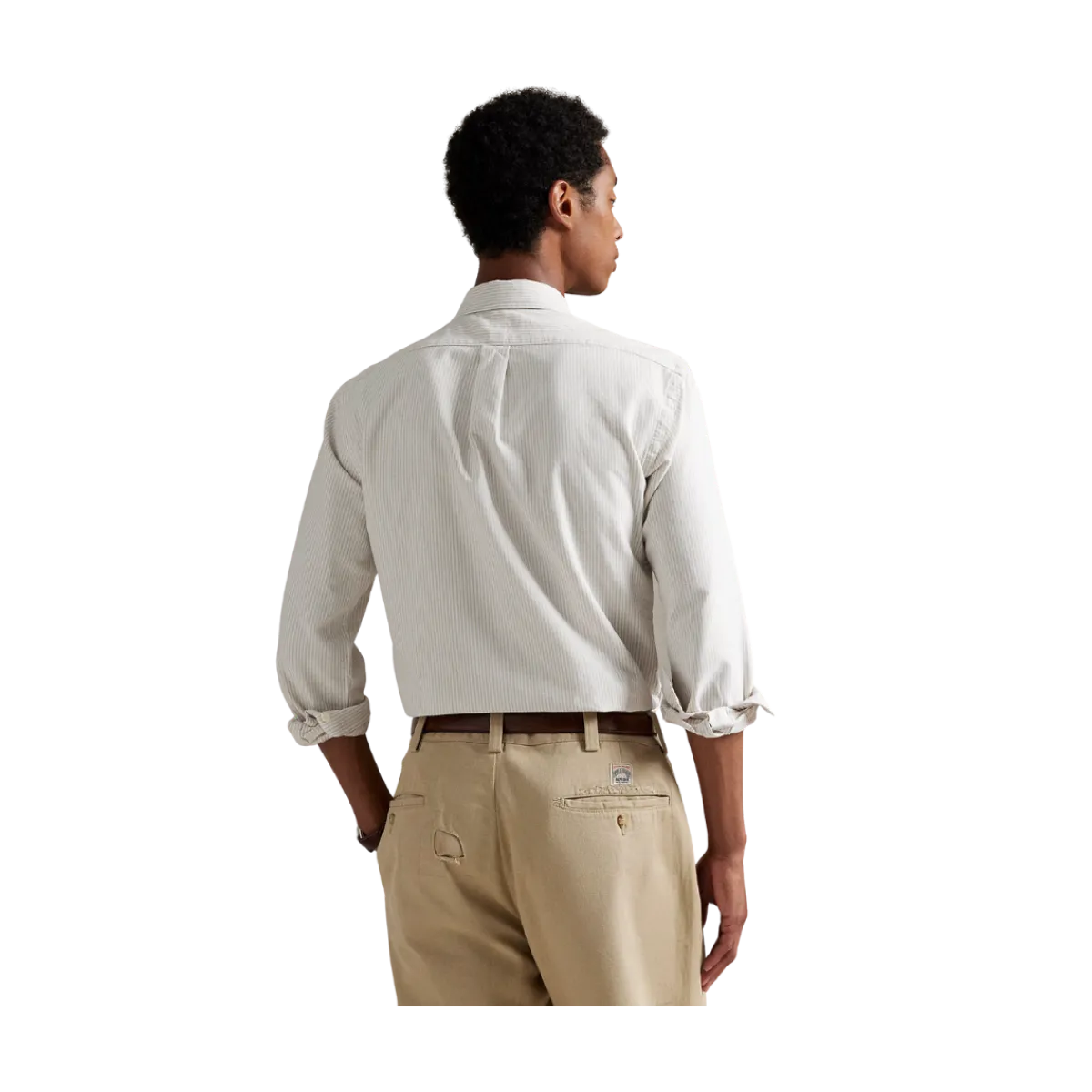 Online Polo Ralph Lauren Cutom Fit triped Oxford hirt - Coatal Beige/White