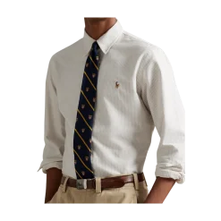 Online Polo Ralph Lauren Cutom Fit triped Oxford hirt - Coatal Beige/White