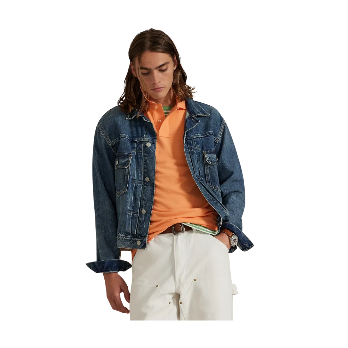 Outlet Polo Ralph Lauren Cuto i Fit eh Poo hirt - Popano Orange