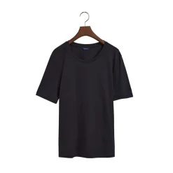 Clearance Gant Drape Ss T-Shirt - Black