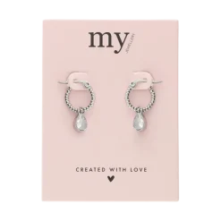 Online My Jewellery Earring Drop Stone - Silver
