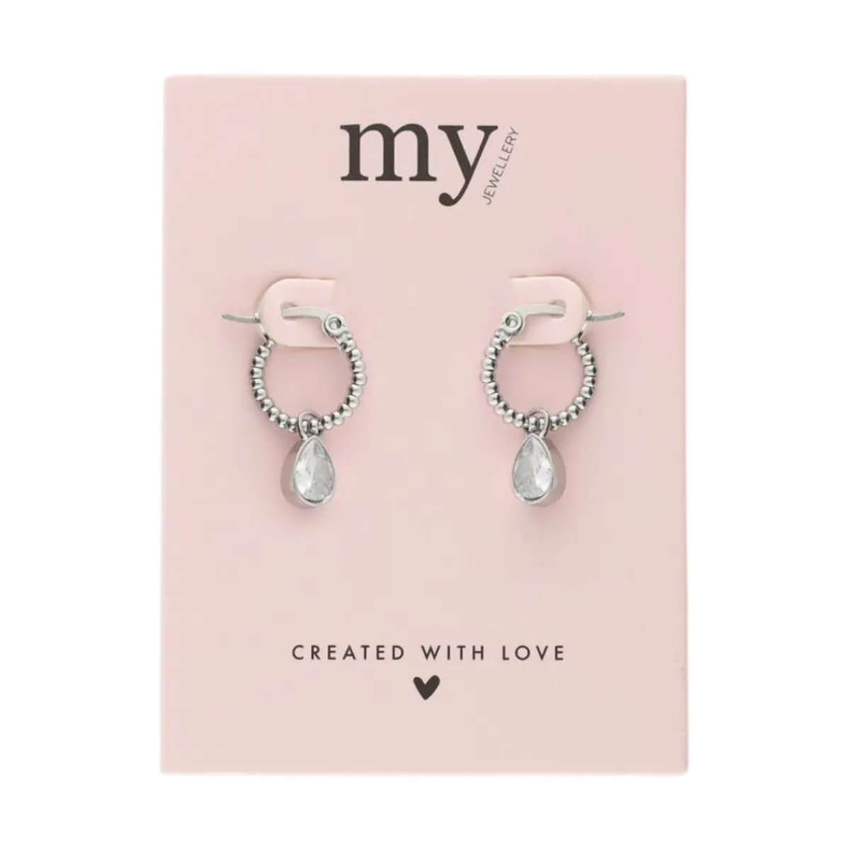 Online My Jewellery Earring Drop Stone - Silver